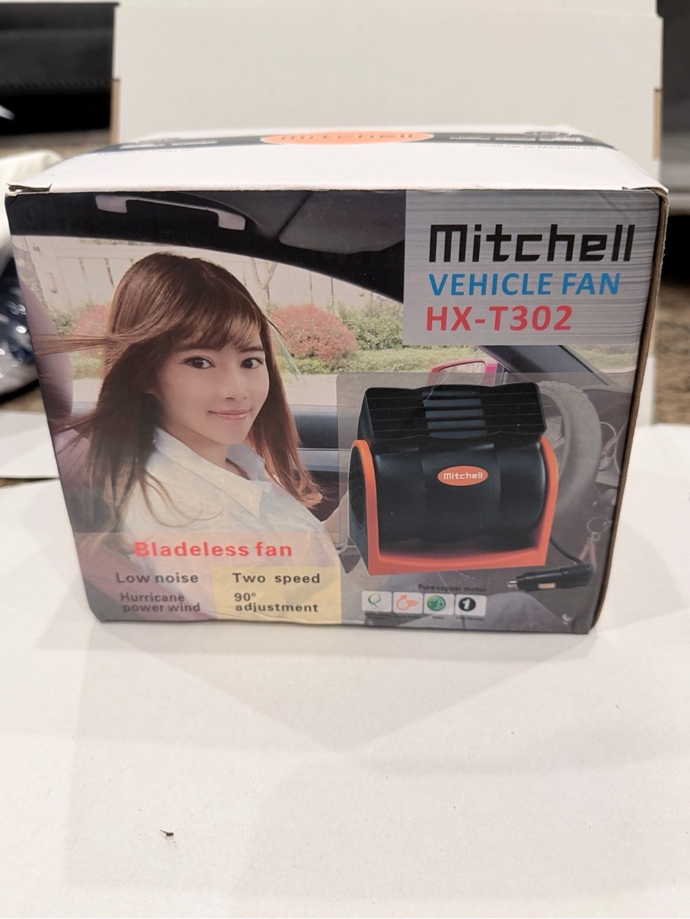 Mitchell 12V Bladeless Vehicle Fan 2-Speed HX-T301 New in Box